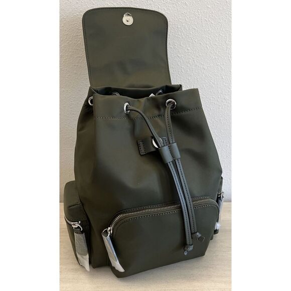 GUESS NL889431 ABERNATHY NYLON OLIVE BACKPACK TOTE BAG - Picture 8 of 15
